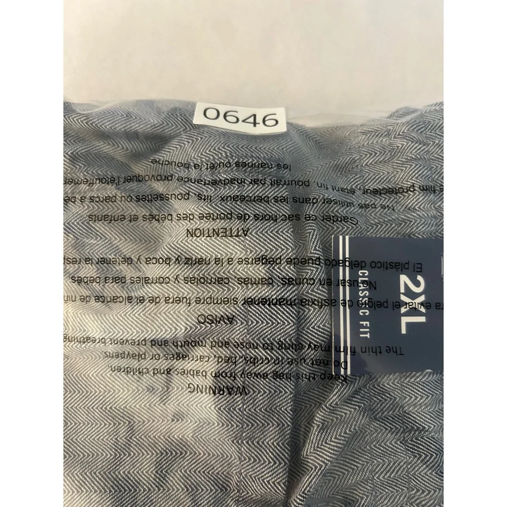 Nautica Mens XXL Shorts Lapis Blue Herringbone Cotton Classic Fit B5515T New